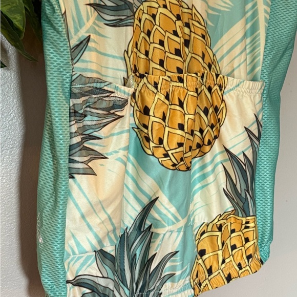 Free Cycle Men's Fruit Print Aloha Hawaiian Jersey - Pineapple Size XL - Picture 6 of 7